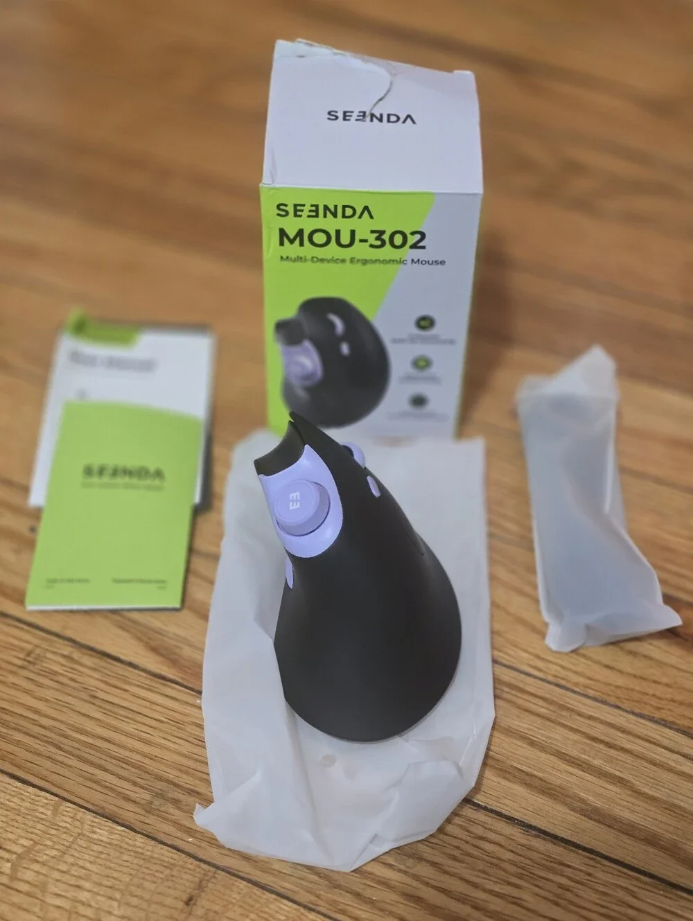 seenda MOU-302 Wireless Bluetooth Ergonomic Vertical Mouse with Volume Knob